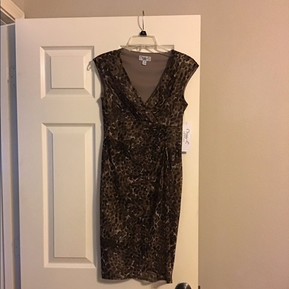 Maggy L brown leopard print dress